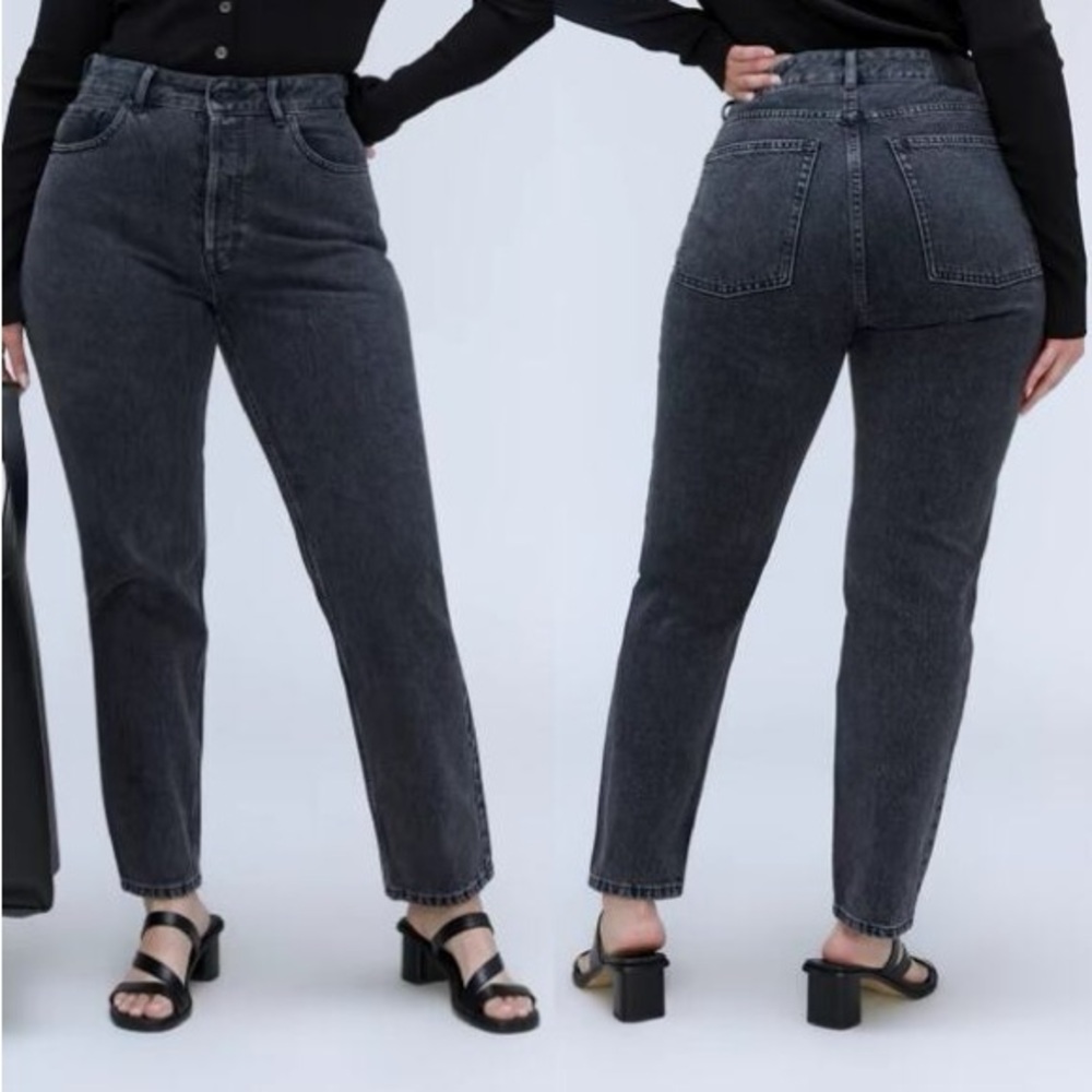 BNWT The Curvy '90s Cheeky Straight Jean in Washed Black - Everlane - Size 29